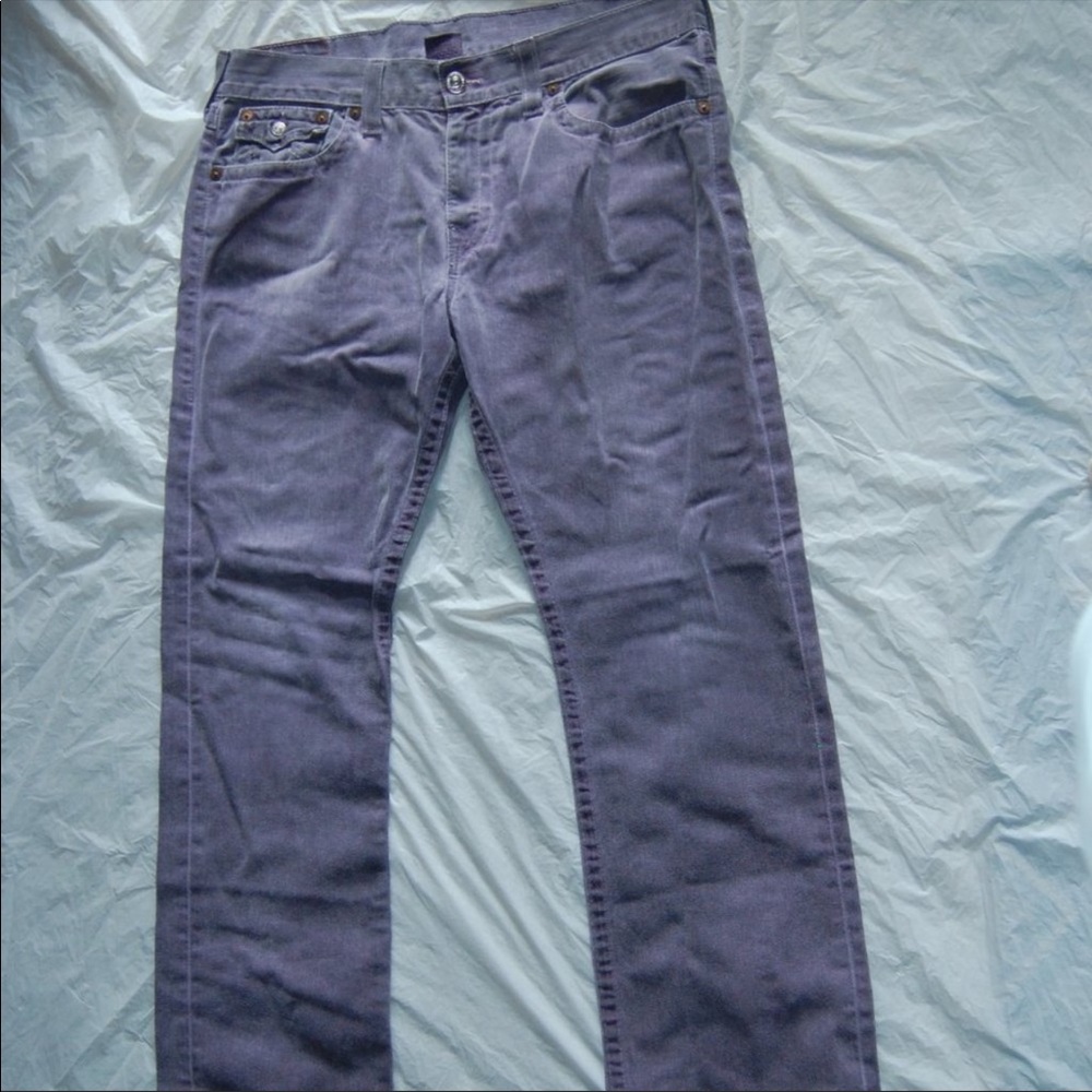 True Religion Purple Dyed Ricky Jeans 38x33